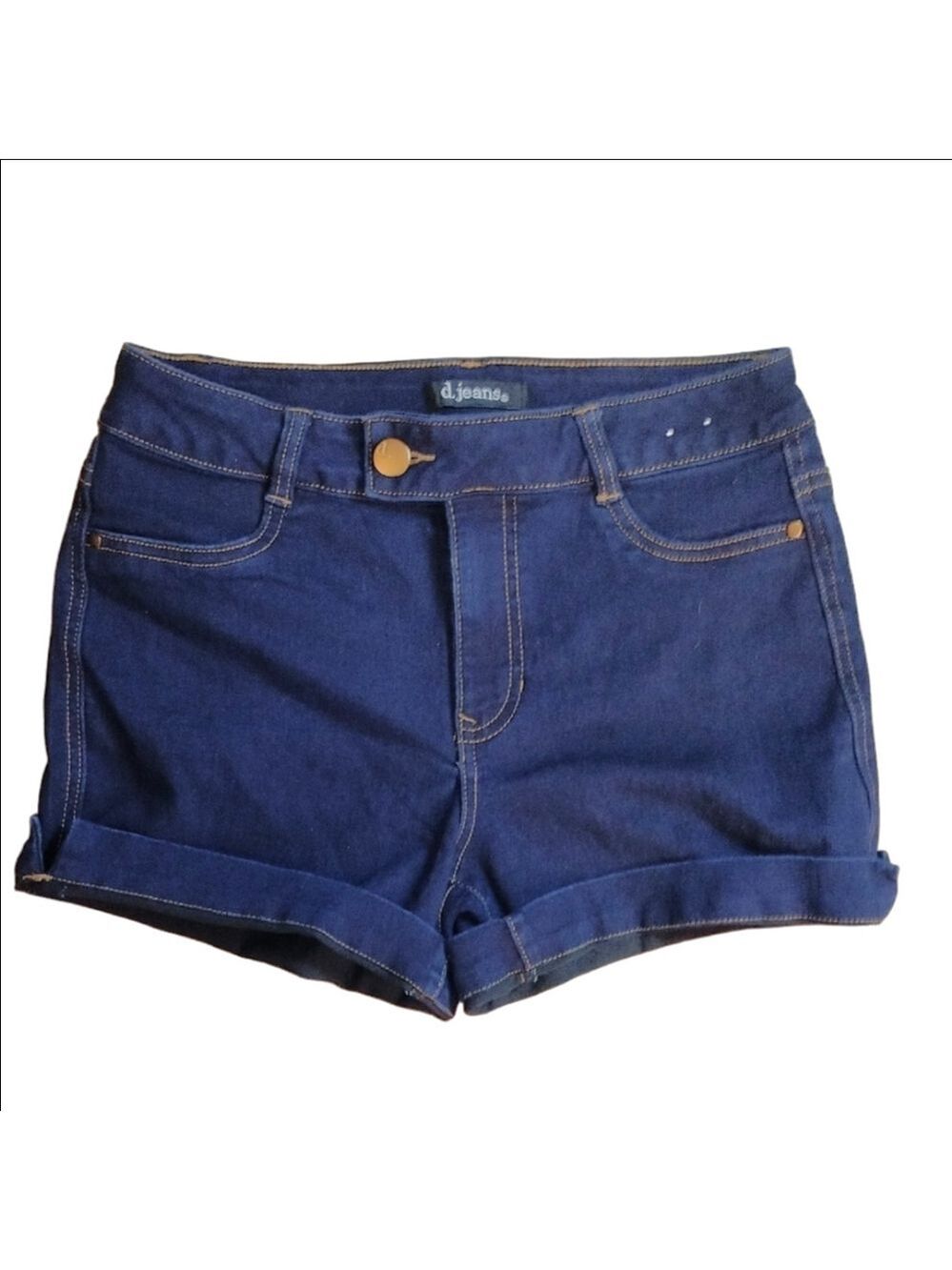 D Jeans Blue Jean Shorts with Rolled Hem